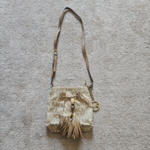 Michael Kors Tan Crossbody Bag with Fringe